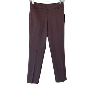 Vision 155 Stretch Pull-on Pants Audry Slim Leg Luxe Brown  NEW WITH TAGS